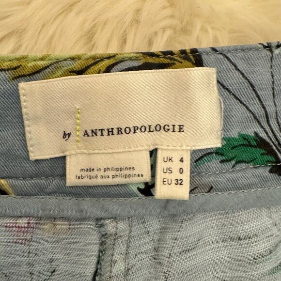 Anthropologie Victoria Blue Floral High Rise Cargo Pants 0 - Picture 6 of 15